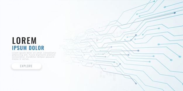 Gratis vector technologie circuit diagram concept achtergrond