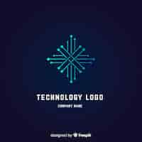 Gratis vector technologie logo achtergrond