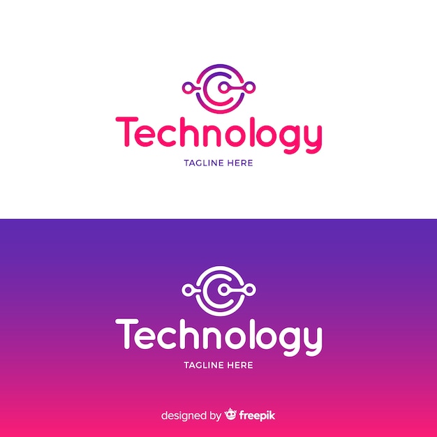 Technologie-logo in verloopstijl