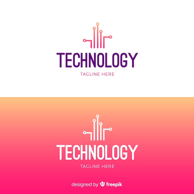 Technologie-logo in verloopstijl