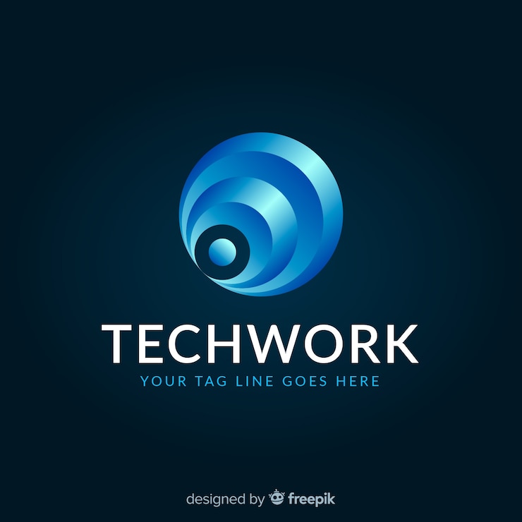 Gratis Vector technologie logo sjabloon met abstracte vormen