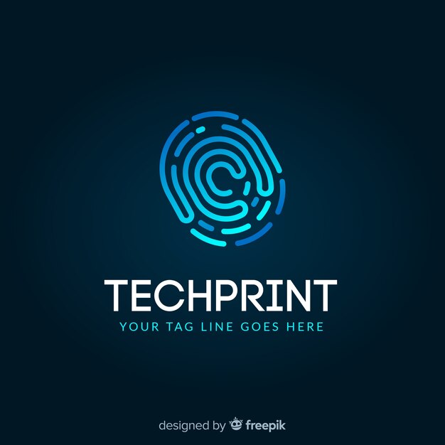 Technologie logo sjabloon met abstracte vormen