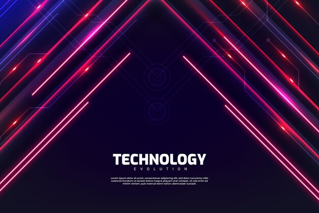 Technologie neon achtergrond
