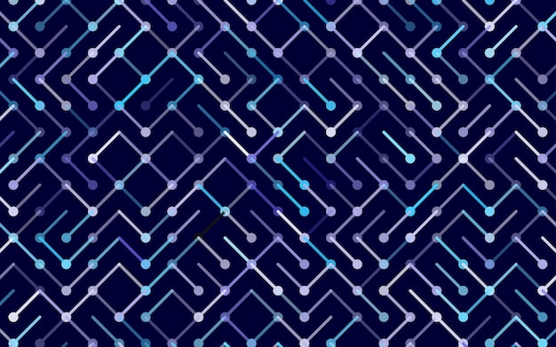 Technologie Vector naadloos patroon Banner Geometrisch gestreept ornament Monochroom lineaire achtergrondillustratie