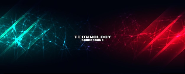 Technologiebanner met netwerkmesh