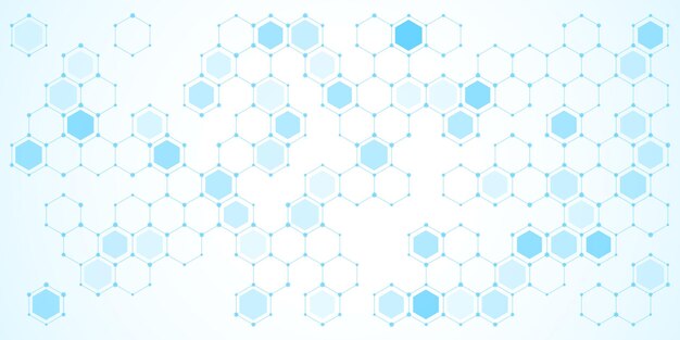 Technologieconcept met zeshoekig rasterontwerp