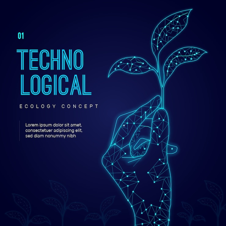 Gratis Vector technologische ecologie concept