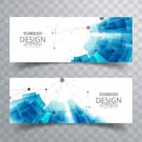 Gratis vector technology banners