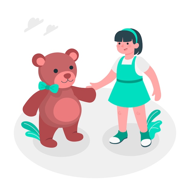 Teddybeer concept illustratie
