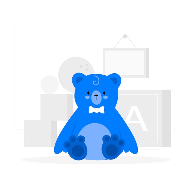 Gratis vector teddybeer concept illustratie