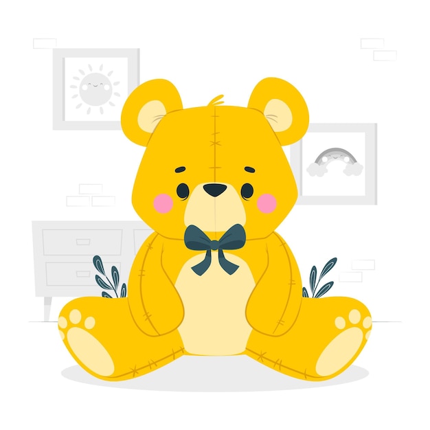 Gratis vector teddybeer concept illustratie