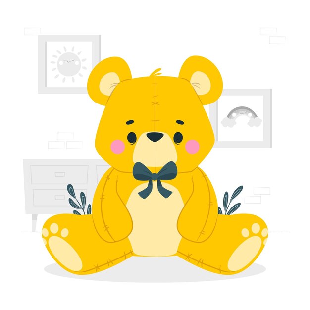 Teddybeer concept illustratie