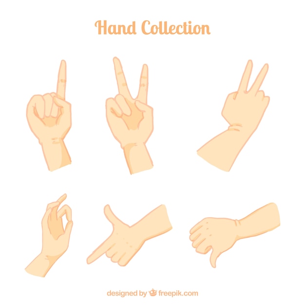 Tekeningen van handen collectie