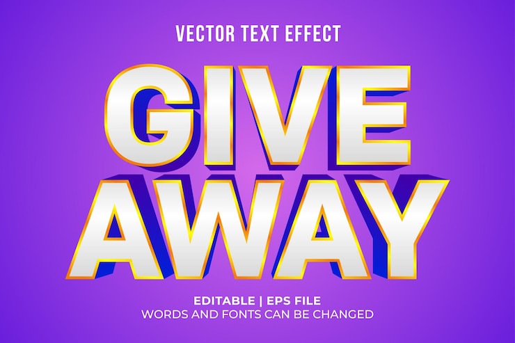 Gratis Vector tekst-effect weggeven