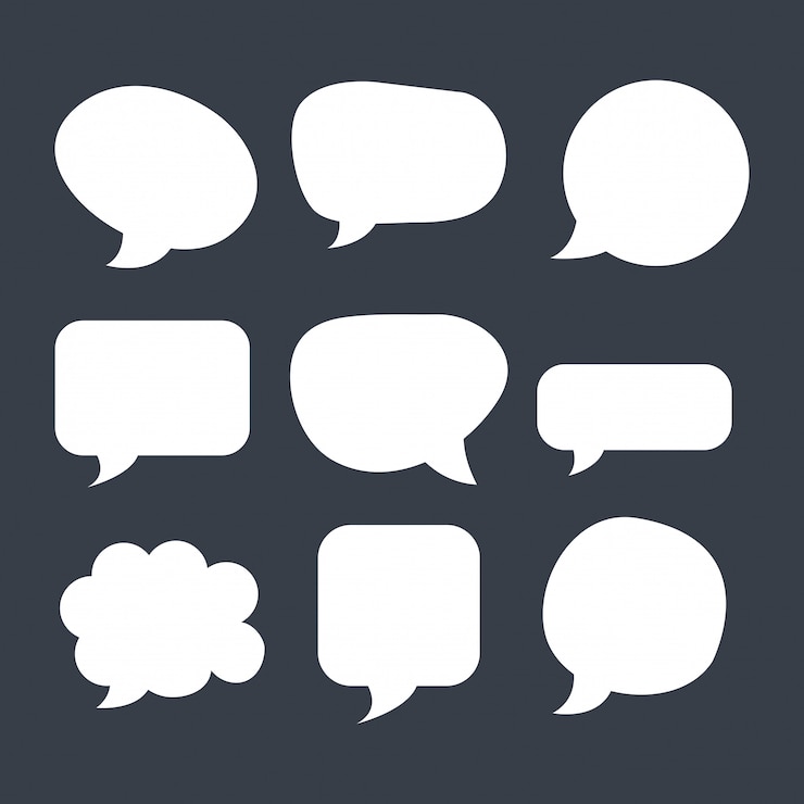 Gratis Vector tekstballon pack