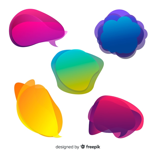 Tekstballonnen kleurrijk en kleurverloop