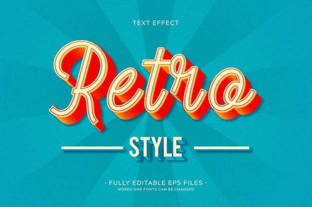 Gratis vector teksteffect in retro-stijl