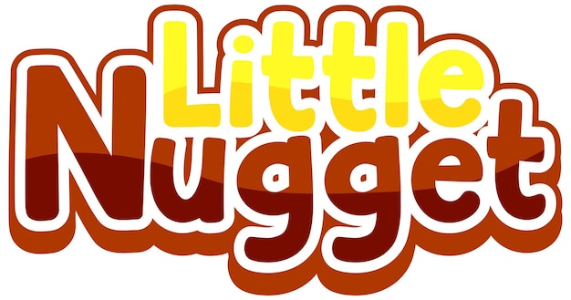 Gratis vector tekstontwerp voor little nugget-logo