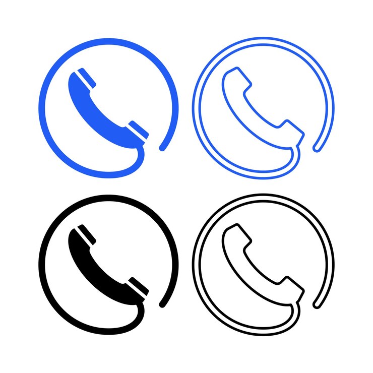 Gratis Vector telefoon met telefoonlijn