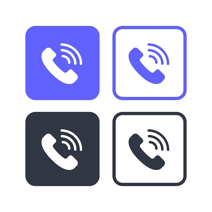 Gratis Vector telefoon oproep vierkanten ingesteld