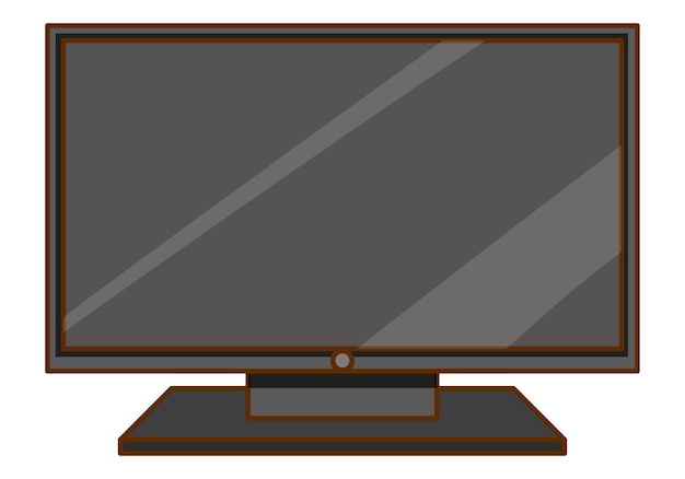 Gratis vector televisie op witte achtergrond