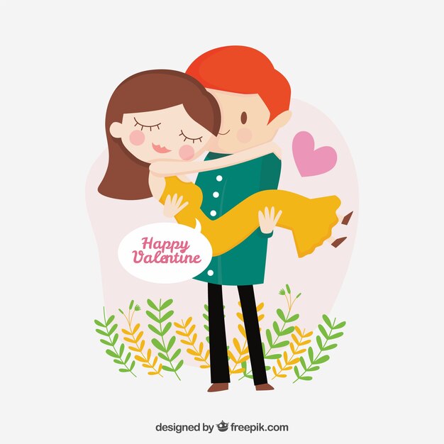 Gratis vector tender paar liefhebbers achtergrond