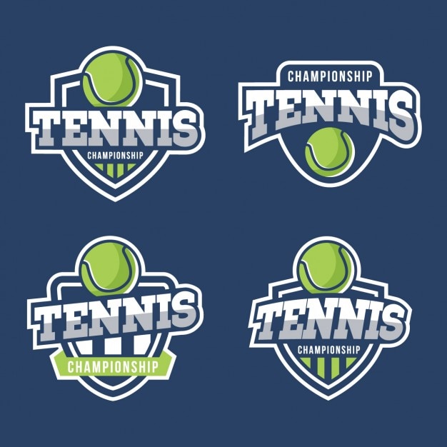 Gratis vector tennis badges collectie