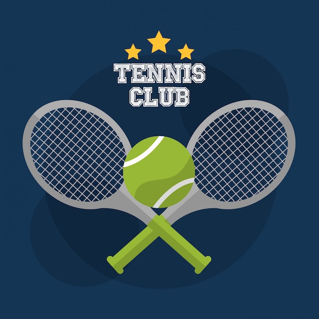 Tennis club racket cross balspel competitie