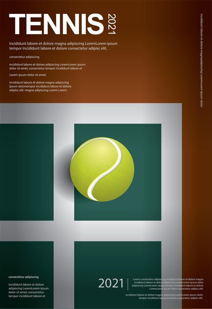 Tennis kampioenschap poster sjabloon