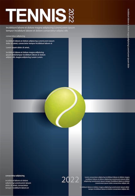 Gratis vector tenniskampioenschap poster vector illustratie