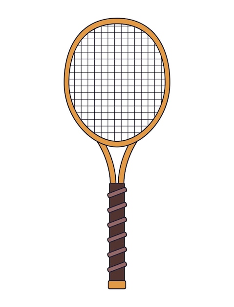 Gratis vector tennisracket sport pictogram geïsoleerd