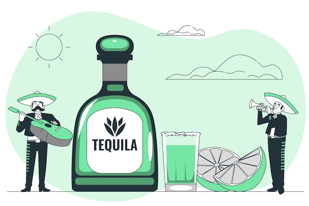 Tequila concept illustratie