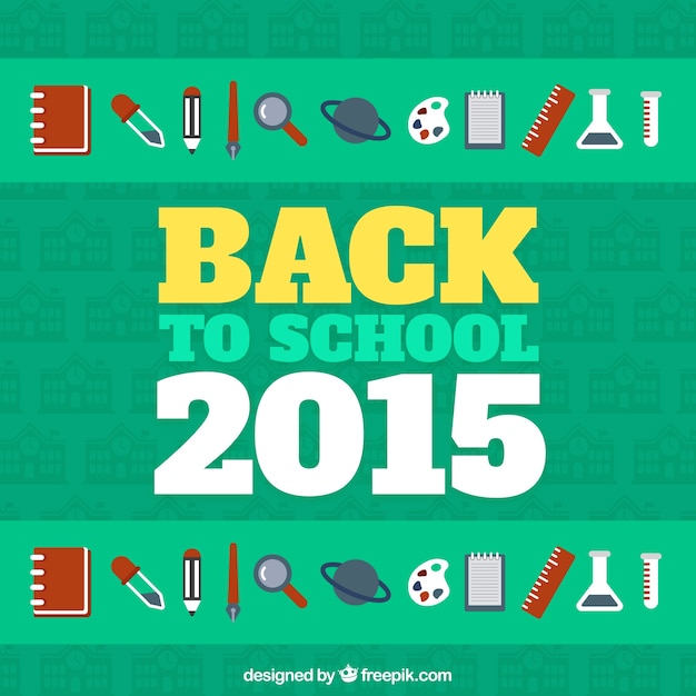 Gratis vector terug naar school 2015 achtergrond