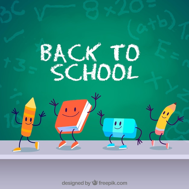 Gratis vector terug naar school achtergrond