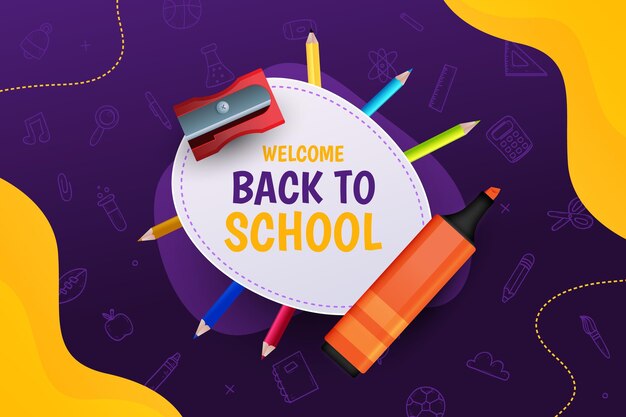 Terug naar school achtergrond