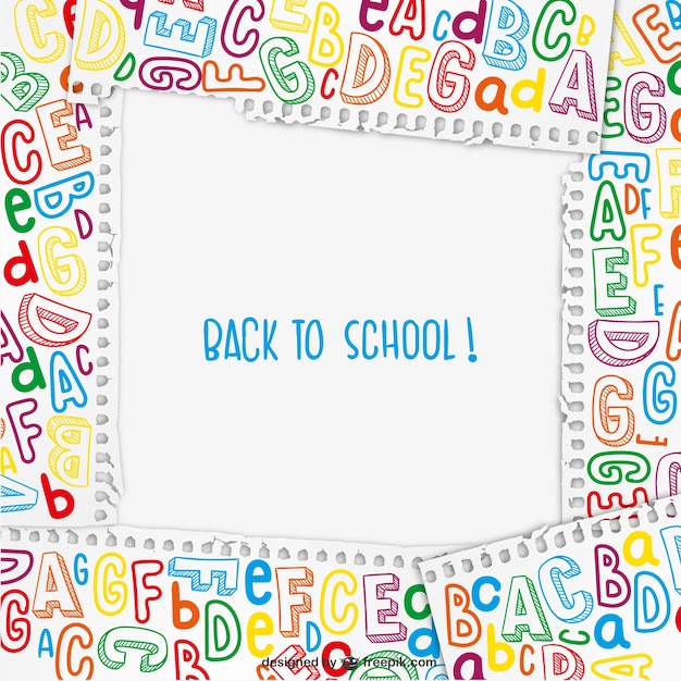 Gratis vector terug naar school frame vector