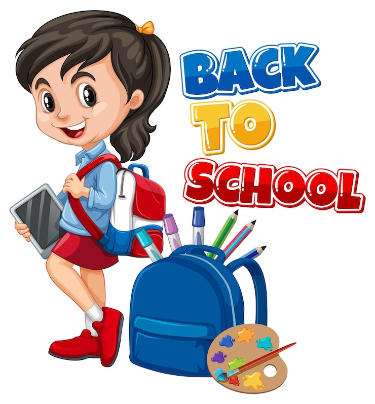 Gratis Vector terug naar school illustratie