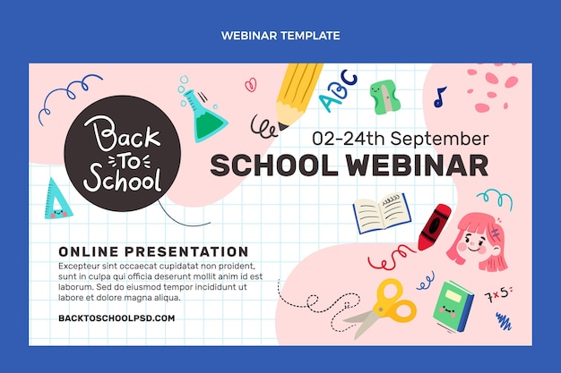 Terug naar school webinar-sjabloon