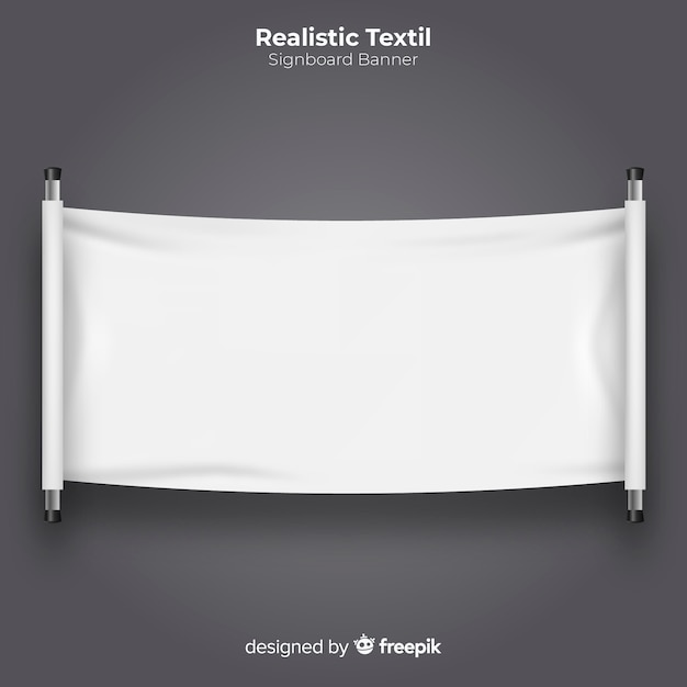 Gratis vector textiel uithangbord banner