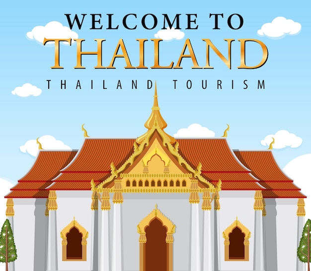 Thailand iconische toeristische attractie achtergrond