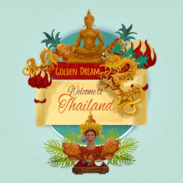Thailand toeristische poster