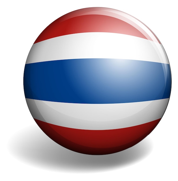 Thaise vlag op ronde badge