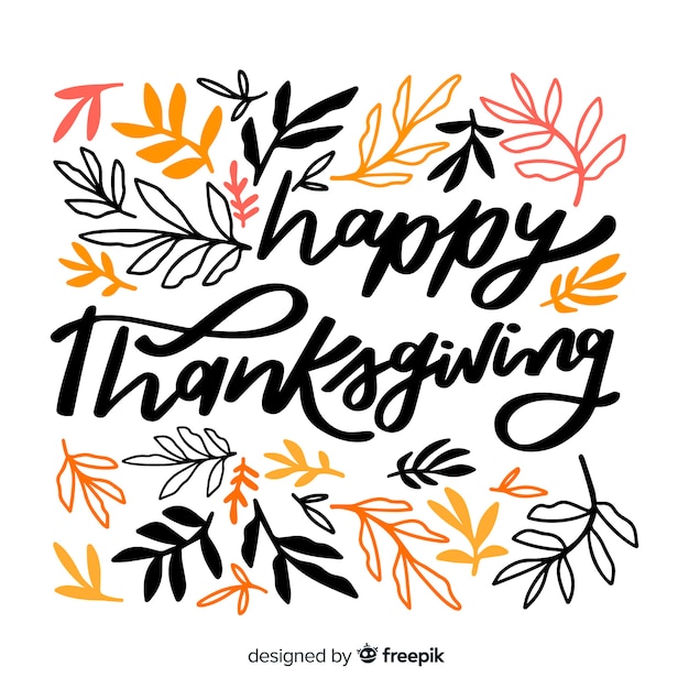 Gratis vector thanksgiving concept met letters