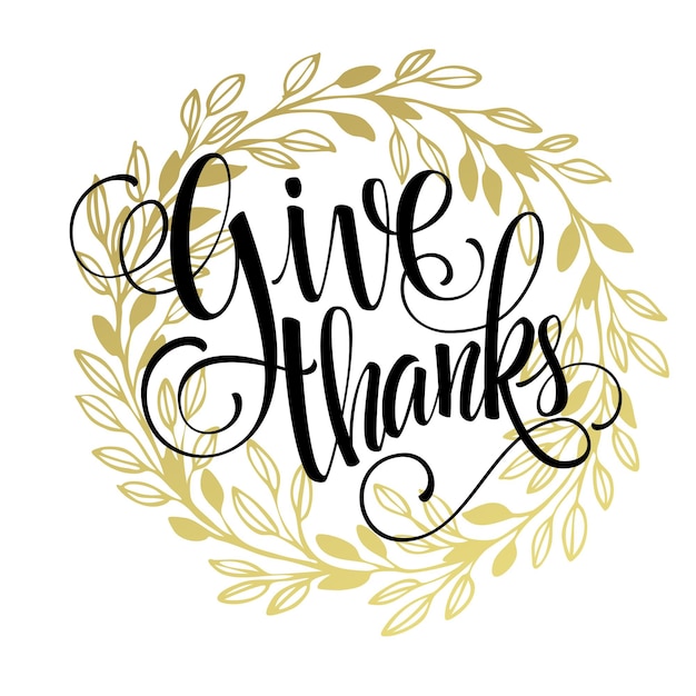 Thanksgiving - goud glinsterende belettering van ontwerp. Vectorillustratie EPS 10