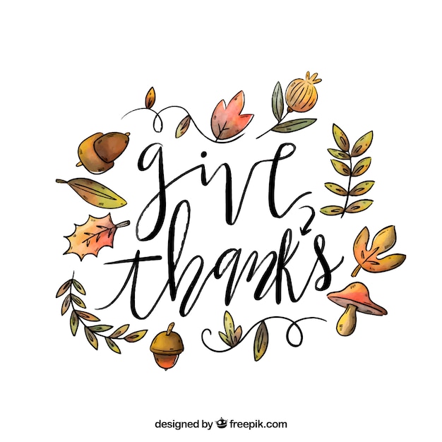 Thanksgiving lettering ontwerp