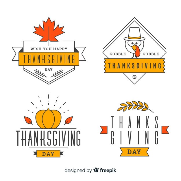 thanksgiving lineal stickers