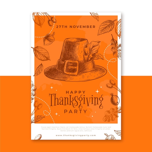 Thanksgiving poster sjabloon