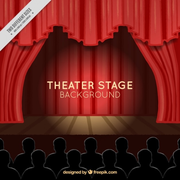 Gratis vector theater scèneachtergrond