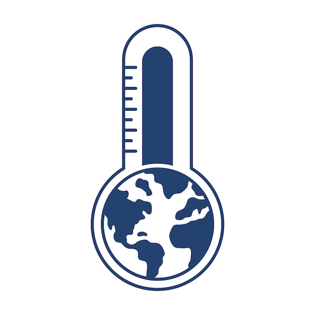 Gratis vector thermometer aardeoverzicht