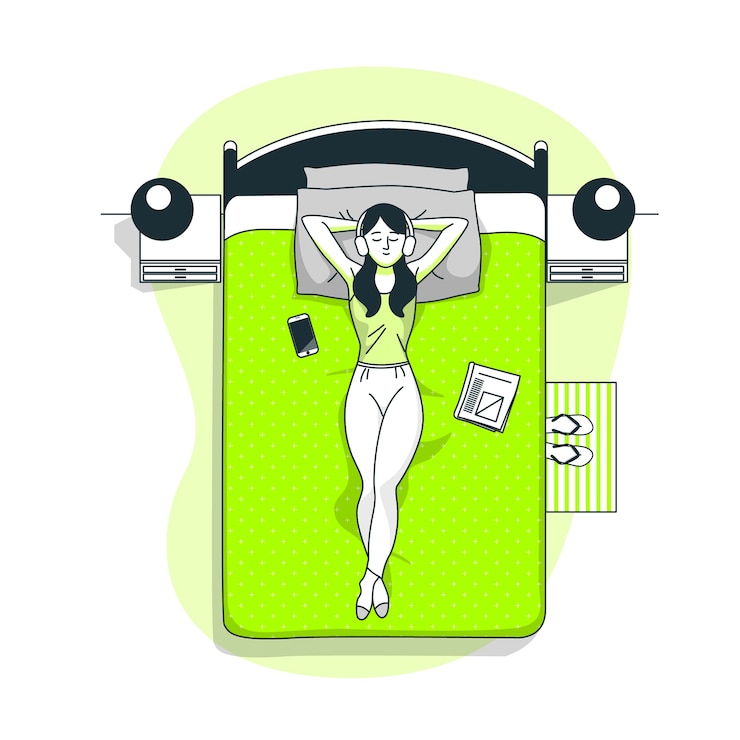 Gratis Vector thuis ontspannen concept illustratie